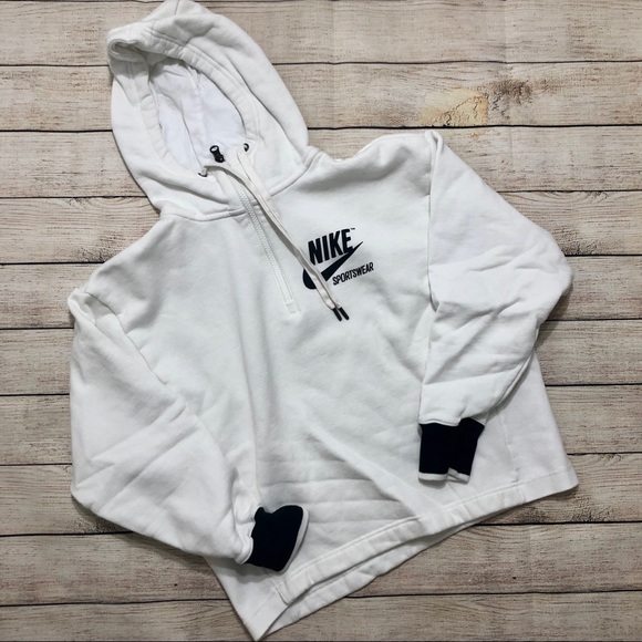 Nike Sweaters - Nike Black White Sport Hooded Sweater